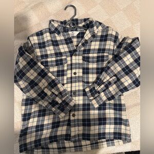 H&M Kids Plaid Shirt in Navy and Cream